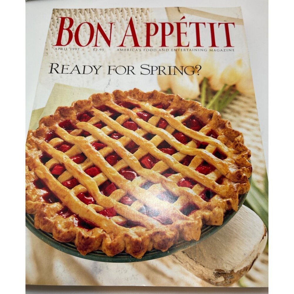 Bon‎ Appétit April 1997 Magazine With Cherry Pie Cover & Food Features